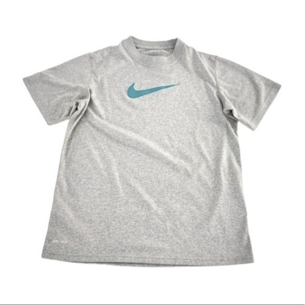 Nike Dri - Fit Athletic Tee - Grey | Blue | Boys Medium